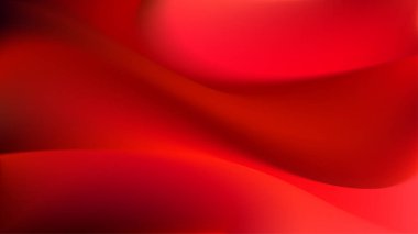 Stüdyo kırmızı bg gradyanı. Yumuşak, lüks ipek kıvrımlı, sıcak kırmızı perde. Boş 3D ürün podyumu. Zarif bir gölge ve özel gösterim için parlak bir ışık. Gerçekçi vektör arkaplan illüstrasyonu, EPS 10.