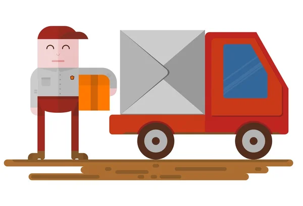 Delivery man with van Royalty Free Stock Illustrations
