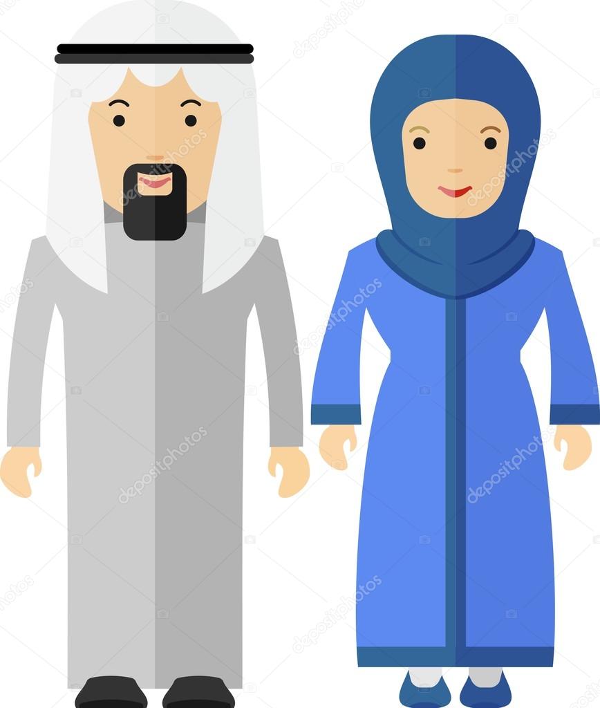 arabian couple man and women