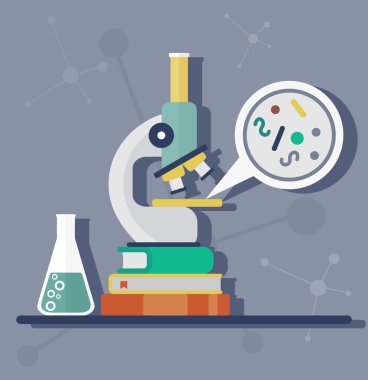 Laboratuvarda mikroskop