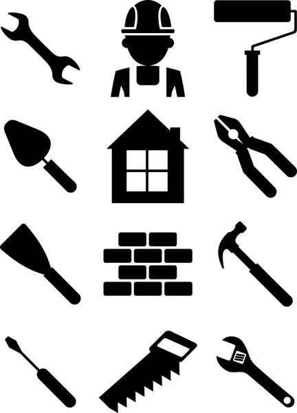 Set of building tools 01 — Stock Vector