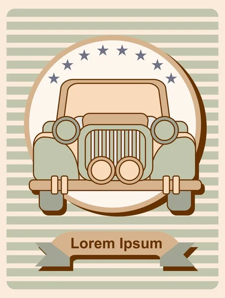 Poster met retro limousine — Stockvector