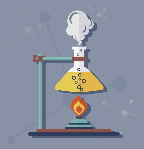 Science chemistry experiment — Stockový vektor