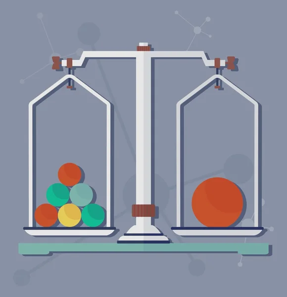 Science scales for chemical experiment — Wektor stockowy