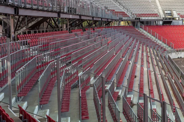 Stadio senza spettatori durante la partita durante il coronavirus — Foto Stock