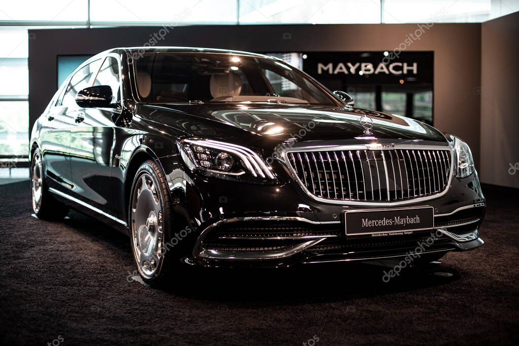 Stuttgart, Germany - August 8, 2020: luxury car mercedes benz maybach.