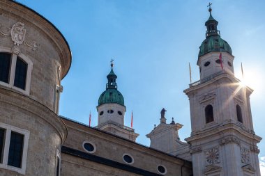 Avusturya 'nın Salzburg şehrinin panoraması