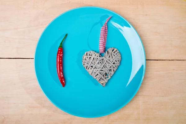 Biber çanak üzerinde