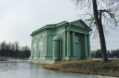 Venüs Pavilion on Gatchina Park, Gatchina beyaz Lake.