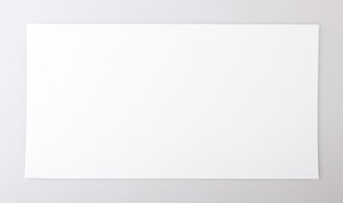 yatay beyaz kağıt yaprağı