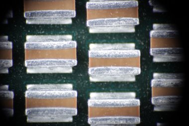 kapasitör makro smd pcb lehim elektronik devre