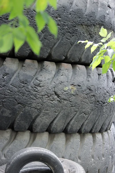 Dumping Tires Wheels Open Air Environmental Problem — Stock Photo, Image