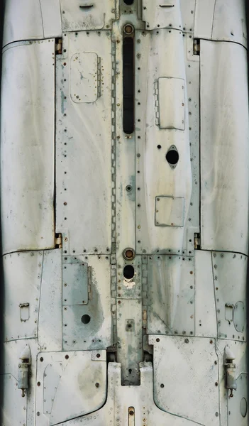 Aircraft Metal Surface Aluminum Rivets — Stock Photo, Image
