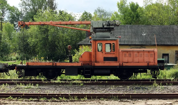 Ferroviário Para Manutenção Dos Controlos Ferroviários Segurança — Fotografia de Stock