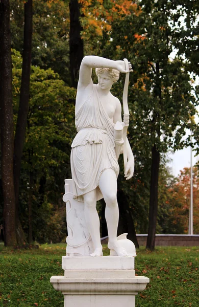 Statue Einer Amazone Der Untere Holländische Garten Palastpark Gatchina Russland — Stockfoto