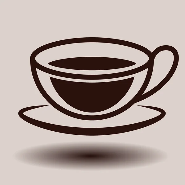 Geïsoleerde koffiekop — Stockvector