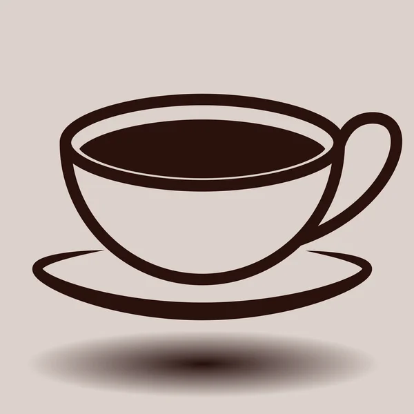 Taza de café aislada — Vector de stock