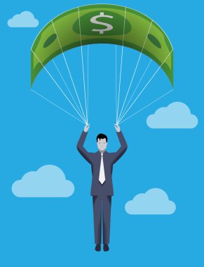 Altın paraşüt iş kavramı