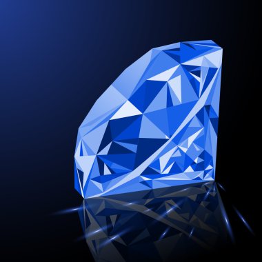 Gerçekçi parlayan mavi ametist mücevher