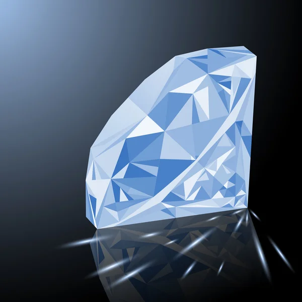 Bijou en diamant blanc brillant réaliste — Image vectorielle