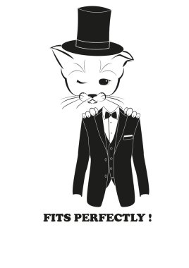 Boso and tuxedo. Fits perfectly clipart