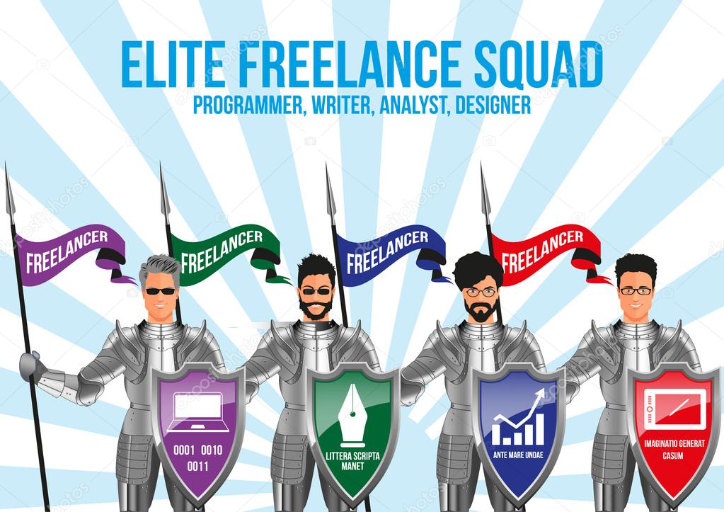 Modern freelance squad design concept