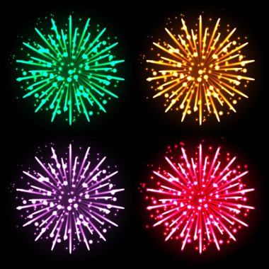 Festival havai fişek parlayan sparkles içinde patlama