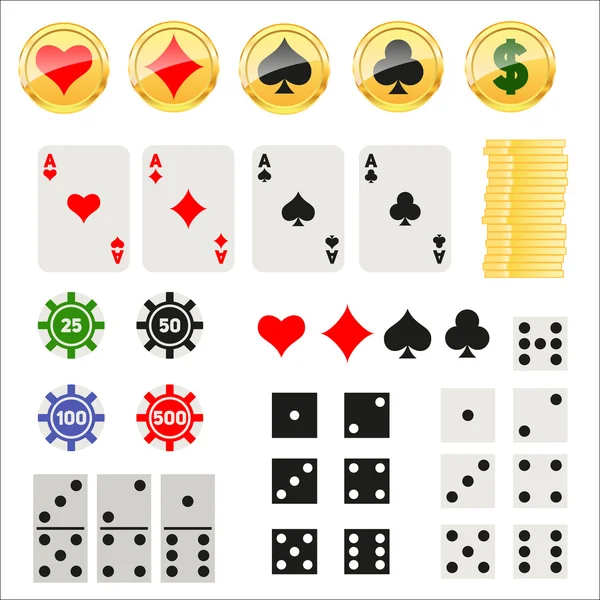 Gokken elementen instellen — Stockvector