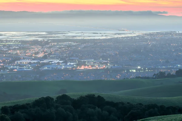 Atardecer sobre Silicon Valley — Foto de Stock