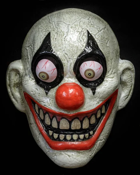 Clown Des Yeux Googly Isolé Sur Fond Noir — Photo