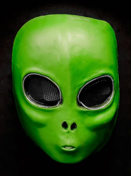 El Wire Alien Face Mask Isolated Against Black Background
