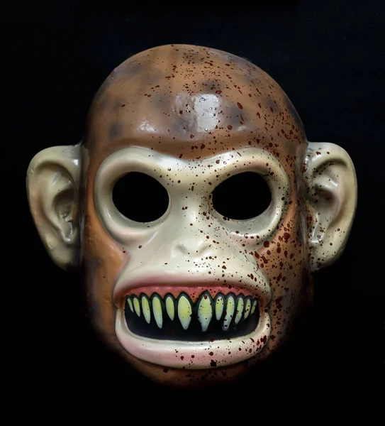 Onda Monkey Mask Isolerad Mot Svart Bakgrund — Stockfoto