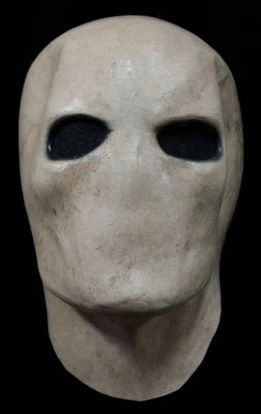Cicha Maska Stalkerska Izolowana Czarnym Tle — Zdjęcie stockowe