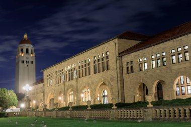 Palo Alto, CA - 21 Ocak 2021: Stanford Üniversitesi 'nde Gece Balıkçıl Aranıyor 