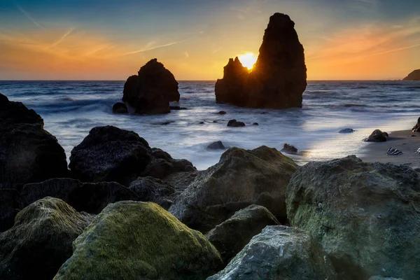 Sunbeam Sea Stacks Rodeo Beach Marin County California Usa — Stock Photo, Image