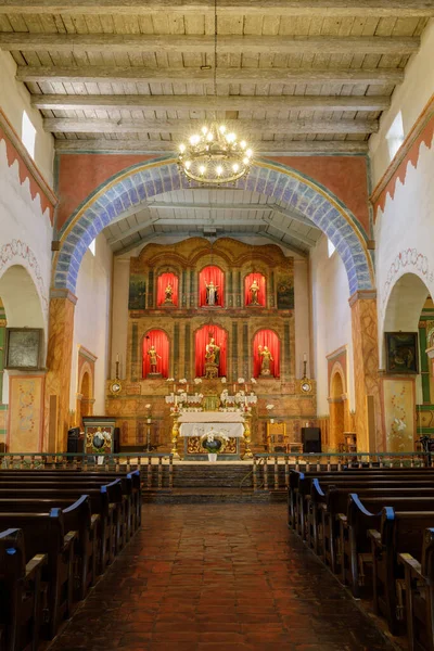 San Juan Bautista Califórnia Junho 2021 Altar Igreja Missão San — Fotografia de Stock