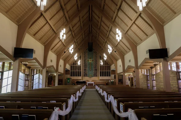 Santuario Iglesia Presbiteriana Los Gatos Decorado Para Boda Los Gatos — Foto de Stock