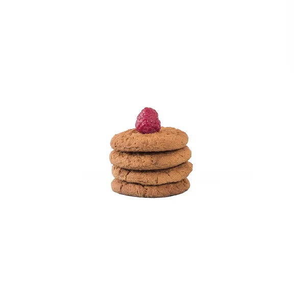 Печиво з шоколадними чіпсами ізольоване на білому тлі . — стокове фото
