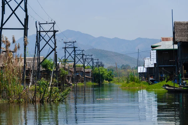Village at Inle Lake Burma — Stock Photo, Image