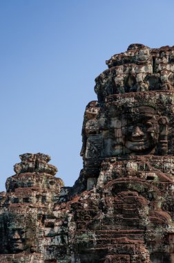 Kafa encarved taş Bayon Tapınağı angkor