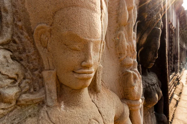 Detail of stone encarving Apsara — Stock Photo, Image