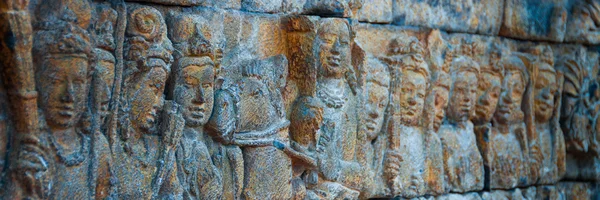Brahman Buda tallados en piedra en el templo de Borobudur — Foto de Stock