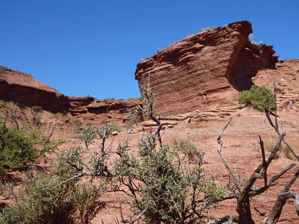 Formación de roca roja en sierra de las quijadas en Argentina — Foto de Stock