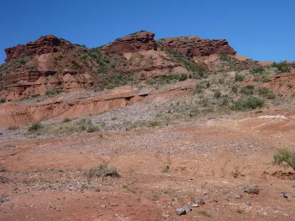 Red rock formáció, a sierra de las quijadas, Argentína — Stock Fotó