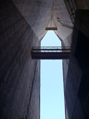 huge concrete structure of itaipu dam clipart