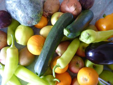 sağlıklı taze renkli sebze karışımı