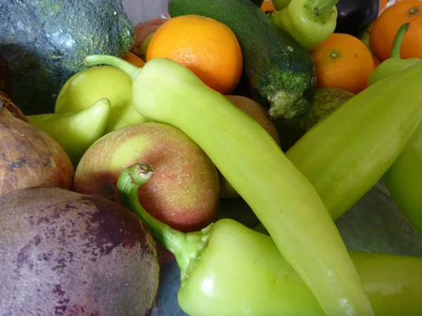 Mélange de légumes frais colorés sains — Photo