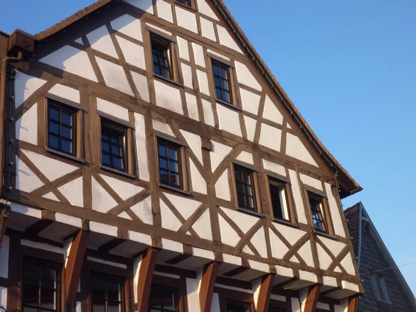 Traditional german framed houses wit wooden structure — Stock Photo, Image