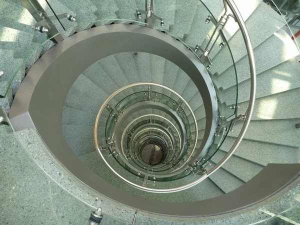 Long staircase in a high building — Stock Photo, Image