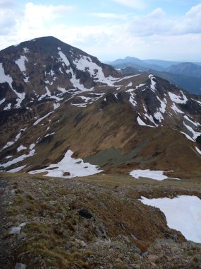 Tatry dağlara bahar Slovakya'da